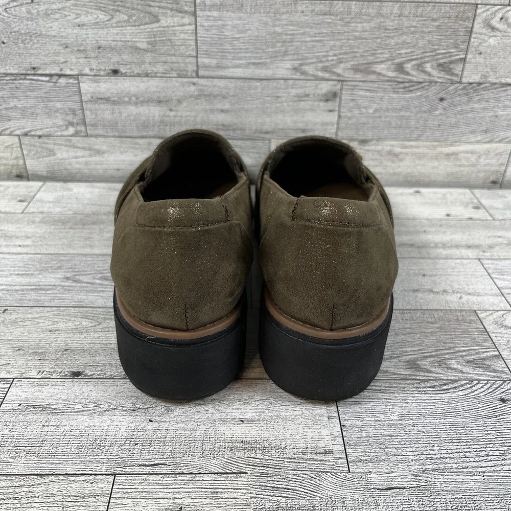 Clarks‎ Sharon Villa Bronze Leather Wedge Loafer  Shoes Women Size 6M